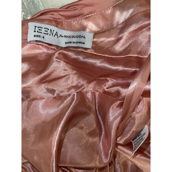 NWT Mac Duggal 11302 Rose Pink Pleated Halter Neck Asymmetrical Hem Gown Size 6 - Picture 10 of 13